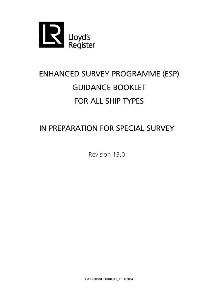 Esp Guidance Booklet For All Ships-Lr | PDF