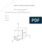 Calculating Line Elements in Cylindrical and Spherical Coordinates