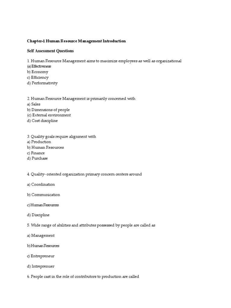 Human Resource Management Overview | PDF | Performance Appraisal ...
