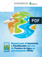 Manual para Inventario de Fuentes Agua y Planificacion de Microcuencas