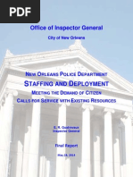 New Orleans Police Department Staffing and Deployment