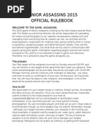 Senior Assassin Game Rules & Overview | PDF | Justice | Crime & Violence