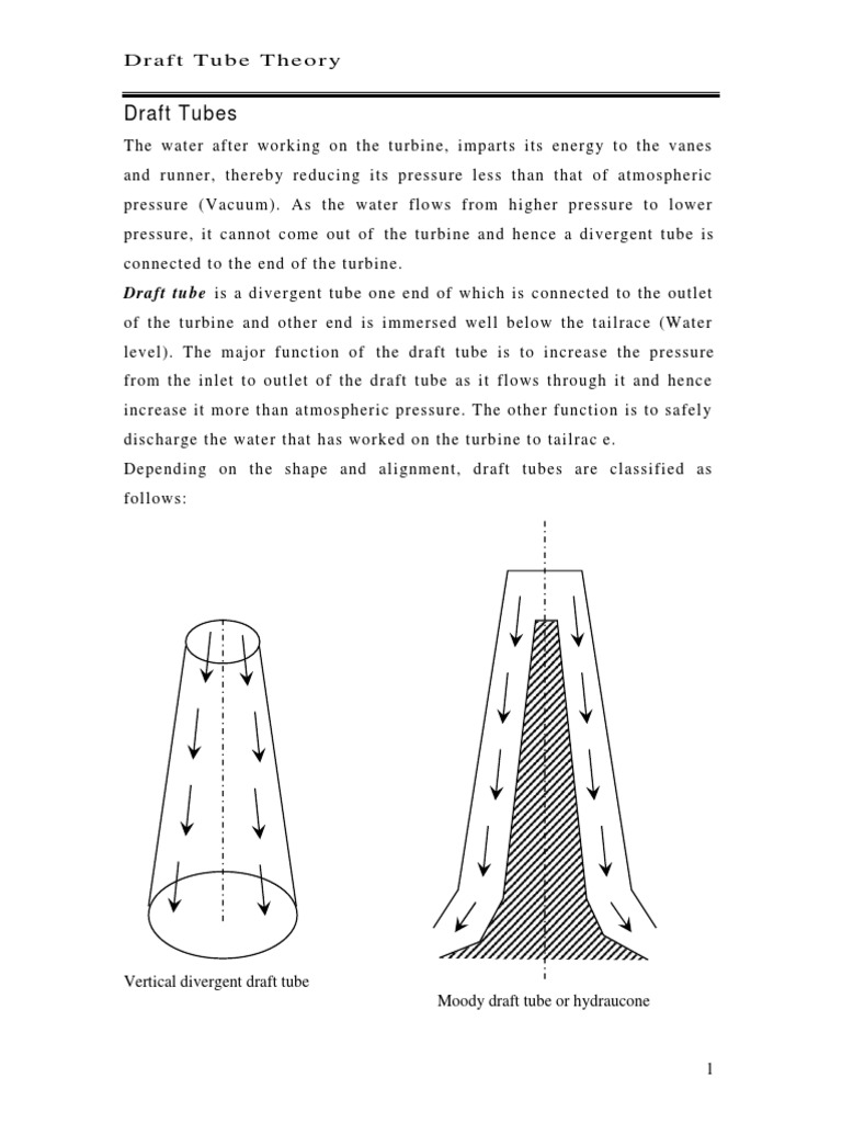Draft Tube Types and Functions | PDF