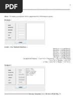 CBSE IP Practical File 2015 (Java and MySQL)