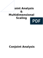 Conjoint Analysis & Multidimensional Scaling
