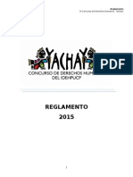 Reglamento Yachay 2015