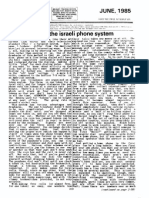 A Guide To The Israeli Phone System: JUNE, 1985