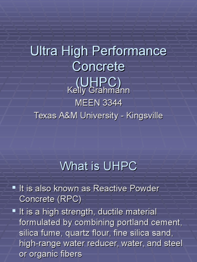 Overview of Ultra High Performance Concrete | PDF