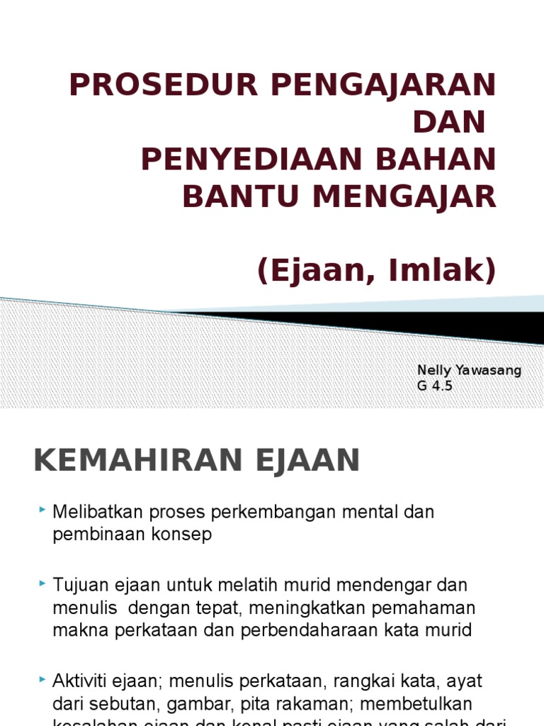Ejaan Dan Imlak Pdf