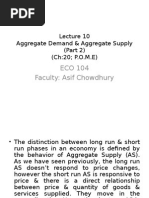 ECO 104 Faculty: Asif Chowdhury: Aggregate Demand & Aggregate Supply (Part 2) (Ch:20 P.O.M.E)