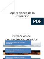 Aplicaciones de La Lixiviación