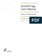 Novospt App User'S Manual: Version 1.4, February 2013