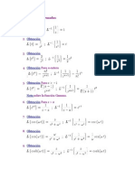 Tabla de Transformadas