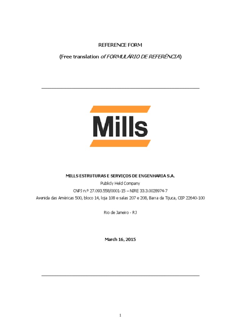 Reference Form 2014 | PDF