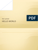 Hello World: Test Upload