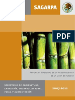Programa Nacional de La Agroindustria de La Caña de Azucar 2007-2012