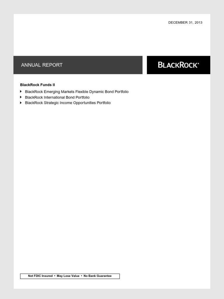 Annual Report Blackrock Funds Ii PDF Interest Leverage (Finance)