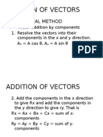 Addition of Vectors: - Analytical Method