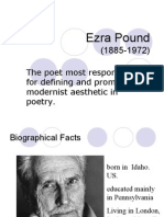 Ezra Pound: The Poet Most Responsible For Defining and Promoting A Modernist Aesthetic in Poetry