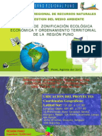 2012 Proceso de Zonificacion Ecologica Economica y Ordenamiento Territorial de La Region Puno
