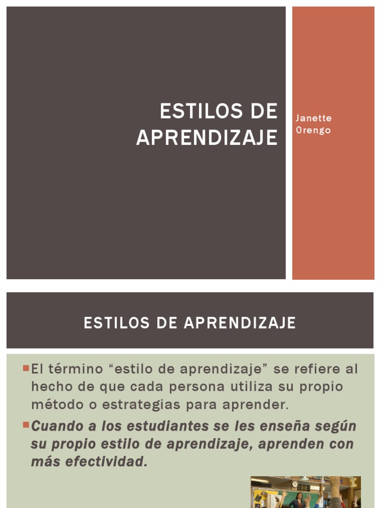 Estilos de Aprendizaje y Modelos Cognitivos | PDF | Hemisferio cerebral ...