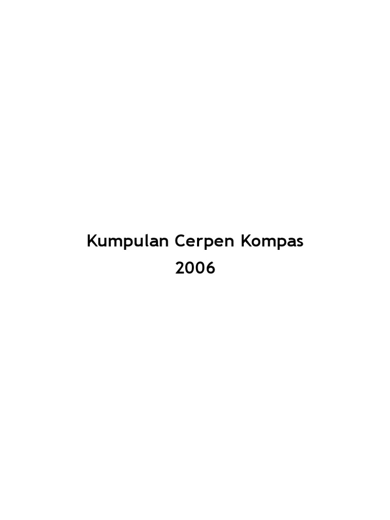 Kumpulan Cerpen Kompas 2006