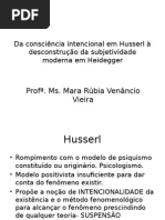 Aa Da Consciência Intencional Em Husserl à Desconstrução Da