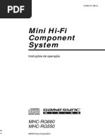 Manual Sony MHC-RG550