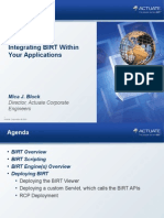Integrating BIRT Within Your Applications: Mica J. Block