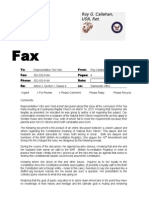 Fax cover sheet forwarding an open letter to the Florida Legislature.