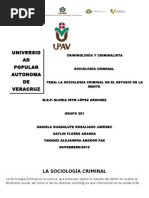 La Sociología Criminal en El Estudio de La Mente