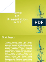 Mr X Presentation Name PPT Template