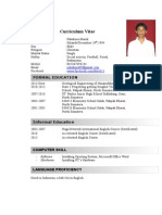 Curriculum Vitae: Formal Education