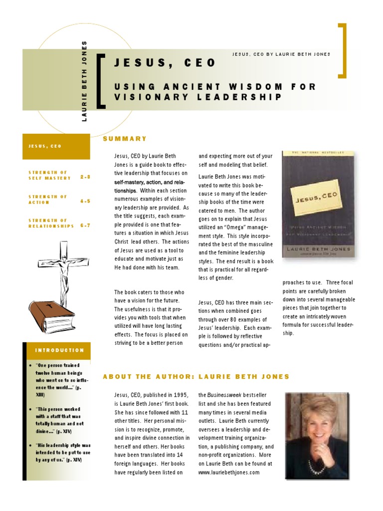 Jesus, Ceo: Using Ancient Wisdom For Visionary Leadership | PDF ...