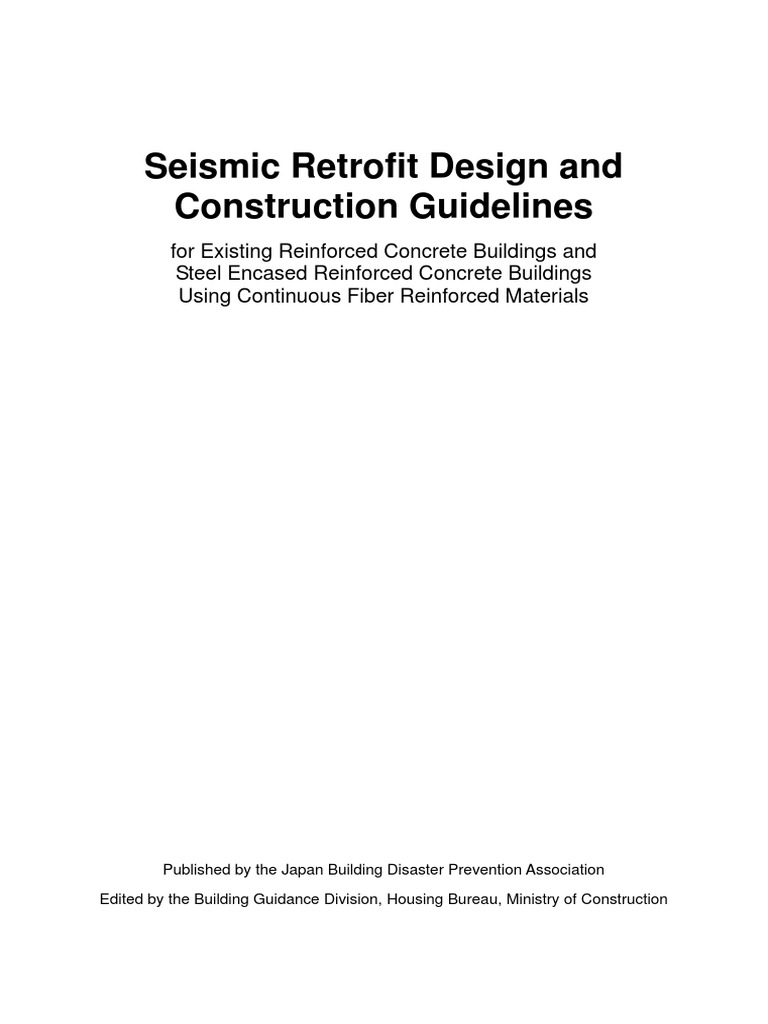 Seismic Retrofit Guidelines for Concrete Buildings | PDF | Strength Of ...