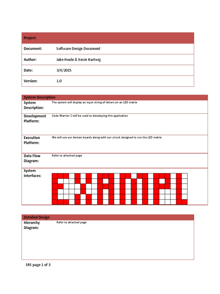 LED Matrix Display Software Design | PDF | Computers