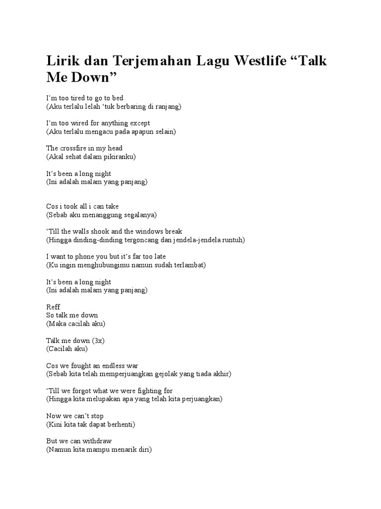 Lirik Lagu Amazing Westlife Arsia Lirik