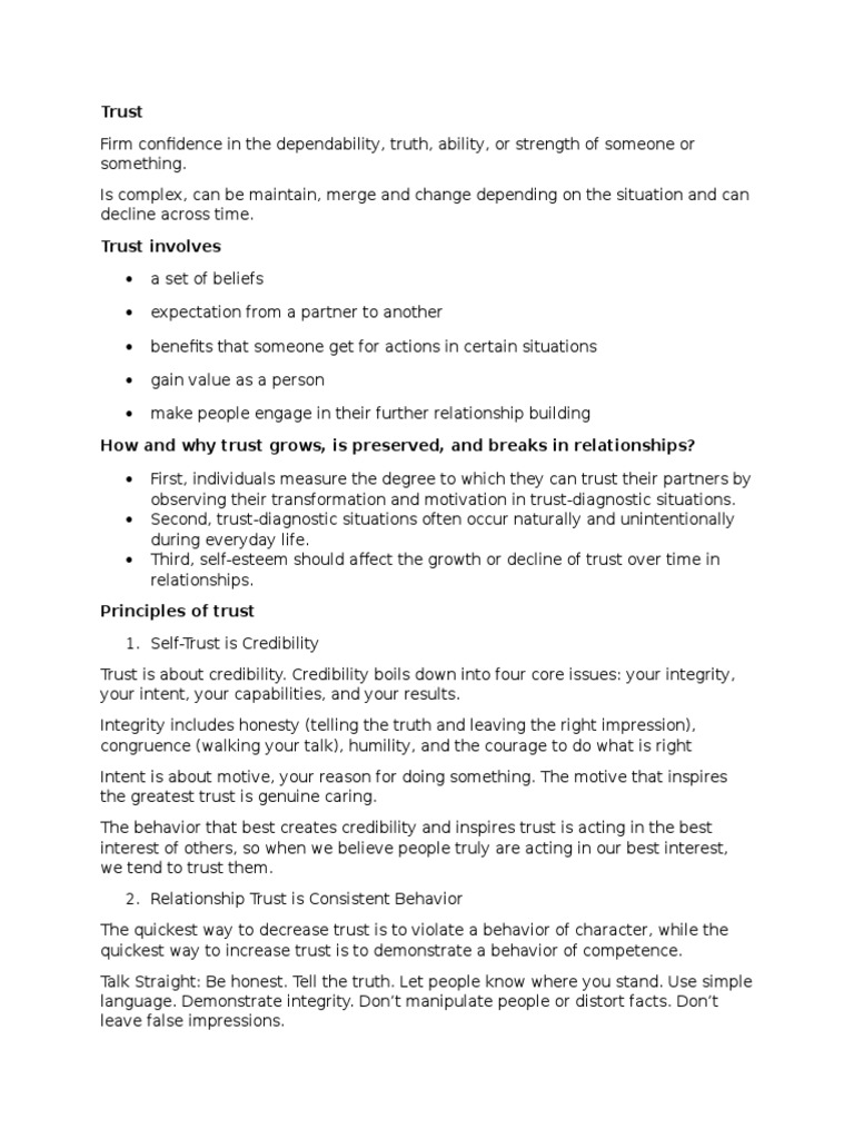 The Dynamics Of Trust How It Is Built Maintained And Restored In