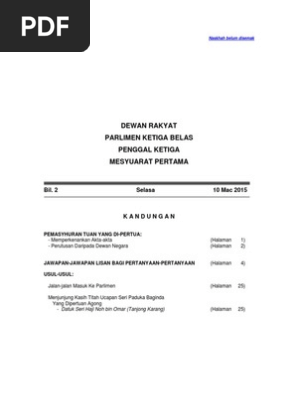 Hansard Dewan Rakyat 10 March 2015 Pdf