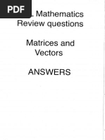 IB Math HL Matrices and Vectors Answers