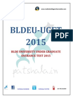 Blde-Uget 2015 MBBS Entarnce Exam