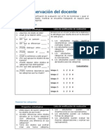 Observación del docente