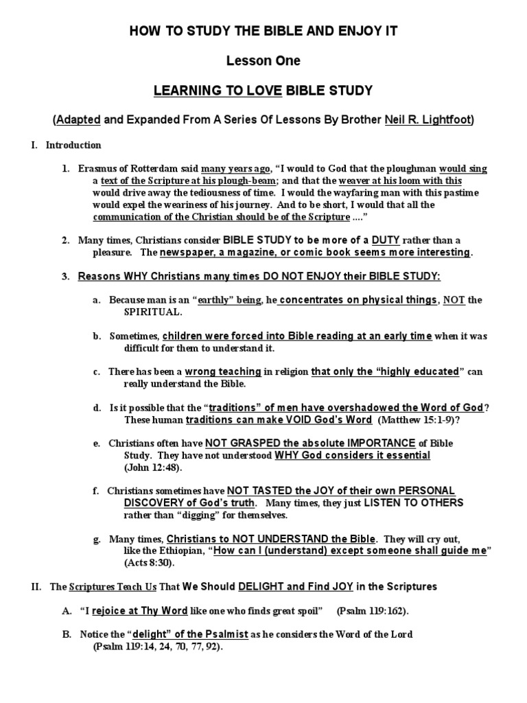How To Study The Bible and Enjoy It | PDF | Acts Of The Apostles ...
