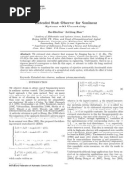 Extended State Observer For Nonlinear Systems With Uncertainty