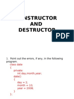 Constructors and Destructors