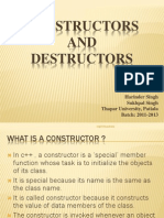 Constructors and Destructor