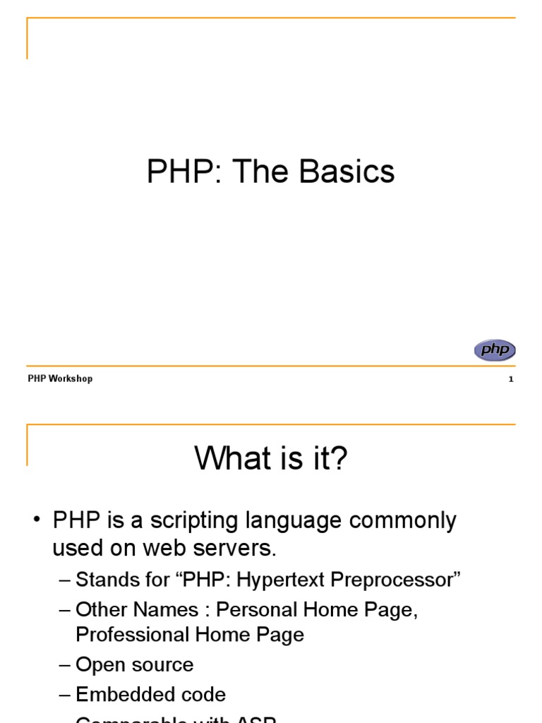 01 Basics | PDF | Php | Web Server