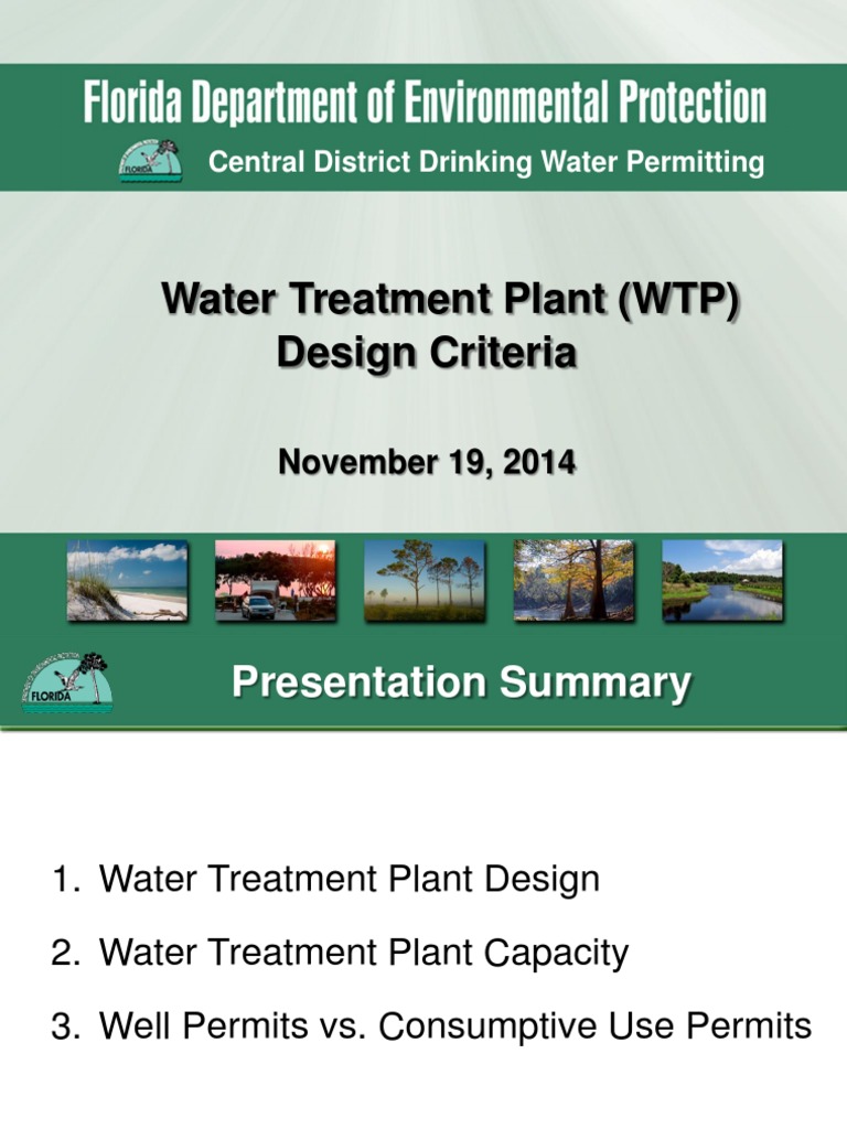 Water Treatment Plant Design Criteria Sewage Treatment