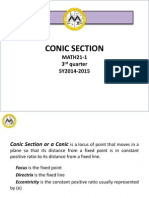 Conic Section: MATH21-1 3 Quarter SY2014-2015