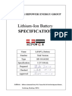 Lithium-Ion Battery: Specification